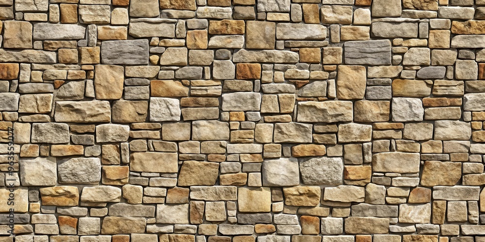 Obraz premium Seamless stone wall pattern with intricate texture