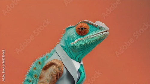 portrait of a chameleon photo