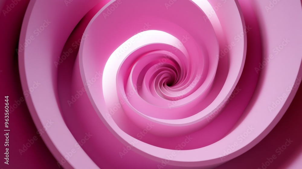 Abstract Pink Swirling Pattern with a Central Point