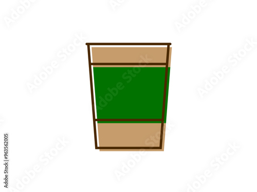 フラットな紙コップコーヒー版ズレアイコン：B
