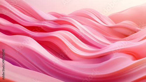 Abstract Pink Wavy Lines with Soft Lighting