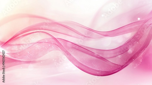Abstract Pink Fabric Waves with Sparkling Texture