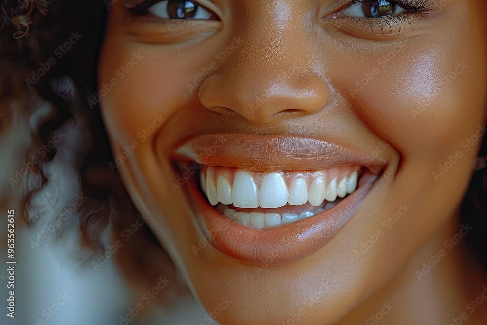 Close up macro photo of a model's mouth, she is smiling. Close up photo of her teeth and smiling, detailed lips .generative ai Close up macro photo of a model's mouth, she is smiling. Close up photo of her teeth and smiling, detailed lips .generative ai