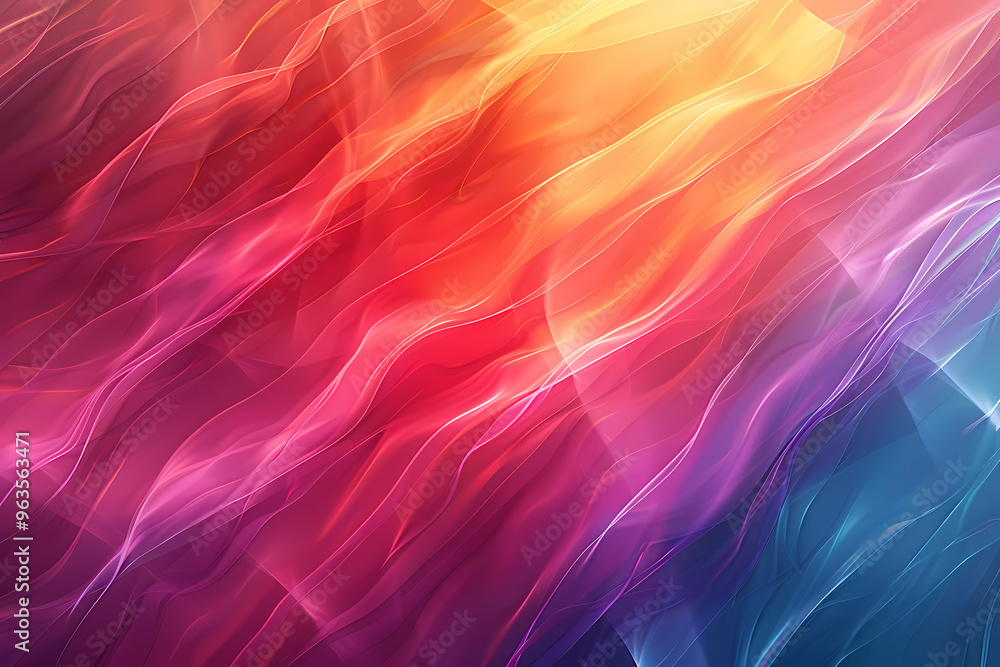 A vibrant abstract wave pattern in warm reds, oranges, and cool blues, creating a dynamic flow of color and light. A vibrant abstract wave pattern in warm reds, oranges, and cool blues, creating a dynamic flow of color and light.