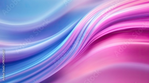 Abstract wave patterns in vibrant shades of blue and pink create a dynamic and soothing visual effect, perfect for various themes. photo