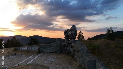 Discover the otherworldly beauty of Buzludzha.This abandoned communist monument in Bulgaria features a stunning saucer-shaped design and intricate details. #Buzludzha #Bulgaria #architecture #urbanexp photo