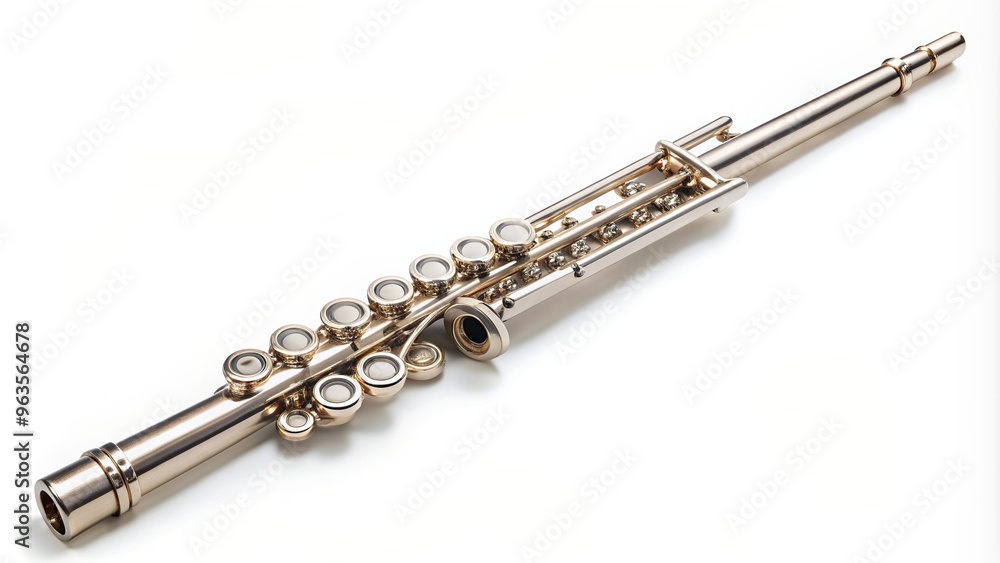 Classical flute isolated on a white background with clipping path, simplicity,classical flute, symphony, isolated, white background, minimalism, instrument, classical music, musician Classical flute isolated on a white background with clipping path, simplicity,classical flute, symphony, isolated, white background, minimalism, instrument, classical music, musician