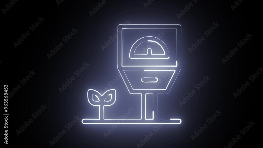 Glowing neon line Thermostat animated icon isolated on black background. HD Video motion graphic animation Glowing neon line Thermostat animated icon isolated on black background. HD Video motion graphic animation