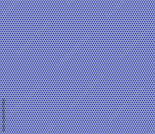 Honeycomb hexagon cells background. Indigo color on matching background. Hexagon mosaic pattern with inner solid cells. Small hexagon shapes. Seamless pattern. Tileable vector illustration.
