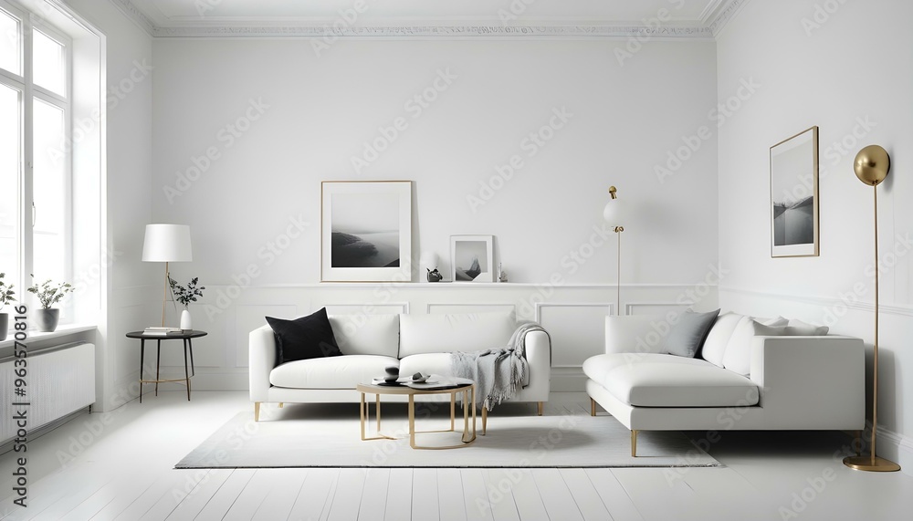 Photo interior modern design room 3d illustration Photo interior modern design room 3d illustration