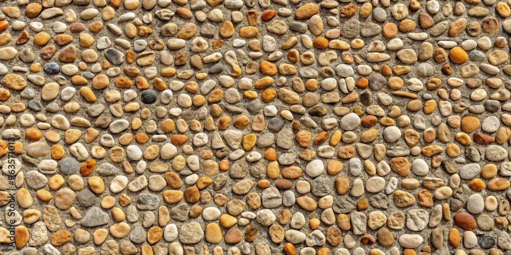 Wall layer with pebble stone and cement texture background, perfect for a rustic or industrial design Wall layer with pebble stone and cement texture background, perfect for a rustic or industrial design