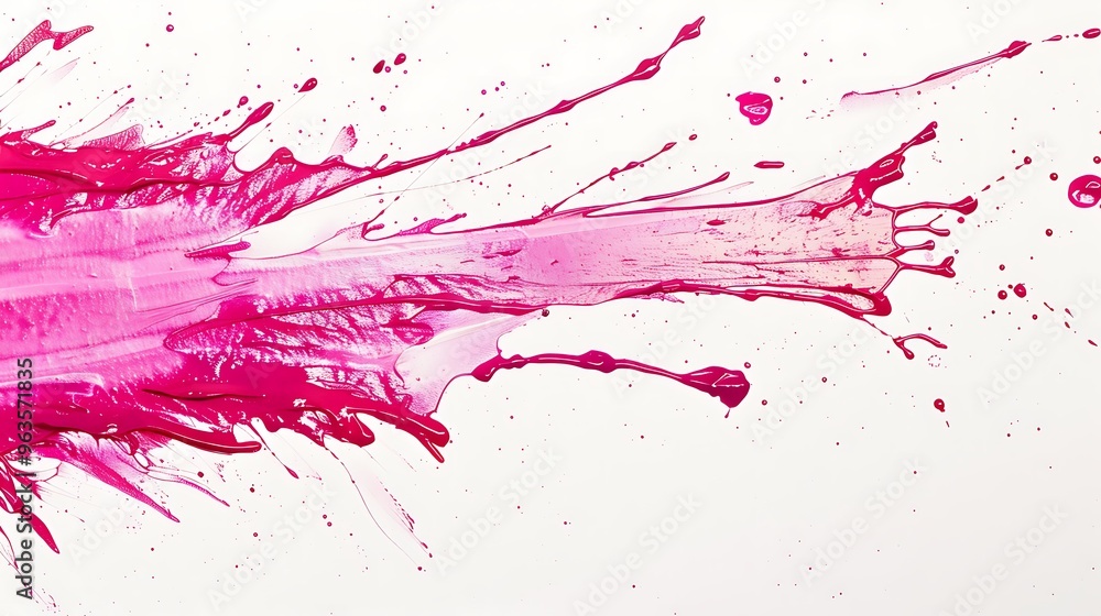 A slightly enlarged, high-definition image of dynamic red paint splashes against a white background. A slightly enlarged, high-definition image of dynamic red paint splashes against a white background.