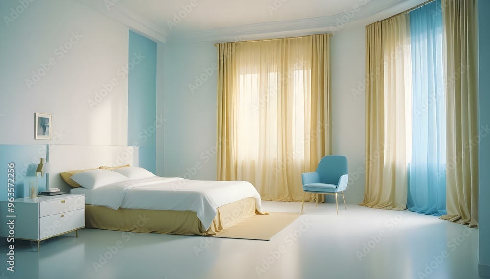 Fototapeta premium Photo interior modern design room 3d illustration