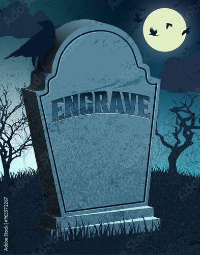 Gravestone illustration