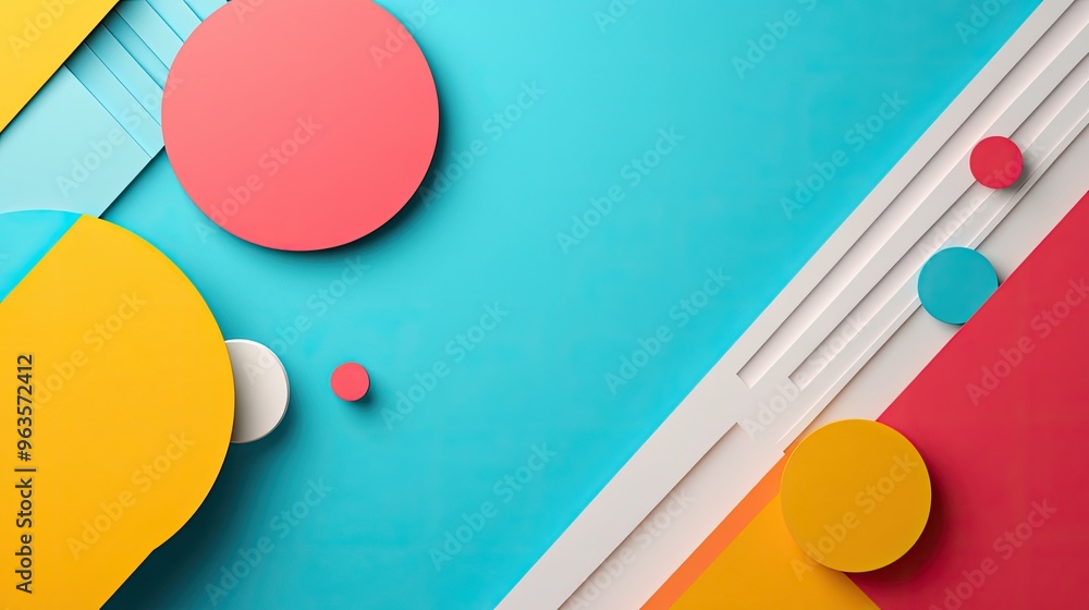 Vibrant abstract background with geometric shapes in bold colors, perfect for modern designs or creative projects. Vibrant abstract background with geometric shapes in bold colors, perfect for modern designs or creative projects.
