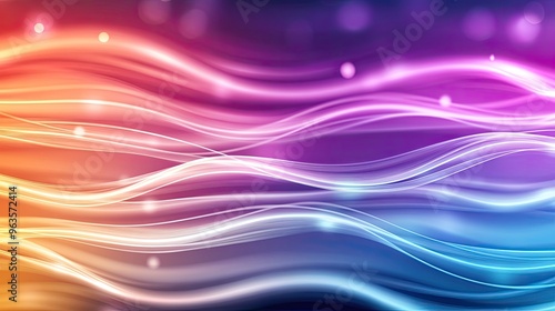 Vibrant abstract background with colorful waves and lights, perfect for illustrating motion, energy, or creativity themes. photo