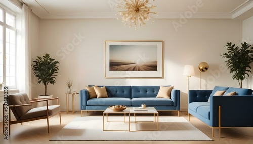 Photo interior modern design room 3d illustration