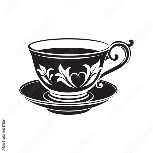 Coffee cup icon, tea cup logo, vector illustration food symbols silhouette image template.eps 10.