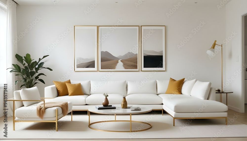 Obraz premium Photo interior modern design room 3d illustration