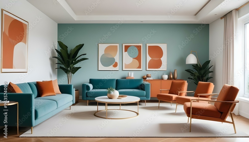 Photo interior modern design room 3d illustration Photo interior modern design room 3d illustration