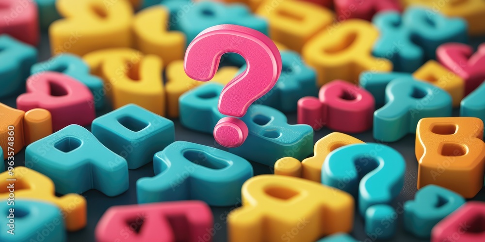 Question Marks in Speech Bubbles. AI generated illustration Question Marks in Speech Bubbles. AI generated illustration