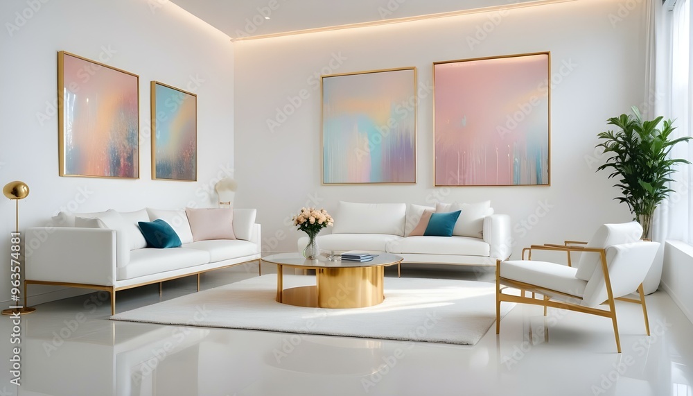 Photo interior modern design room 3d illustration Photo interior modern design room 3d illustration