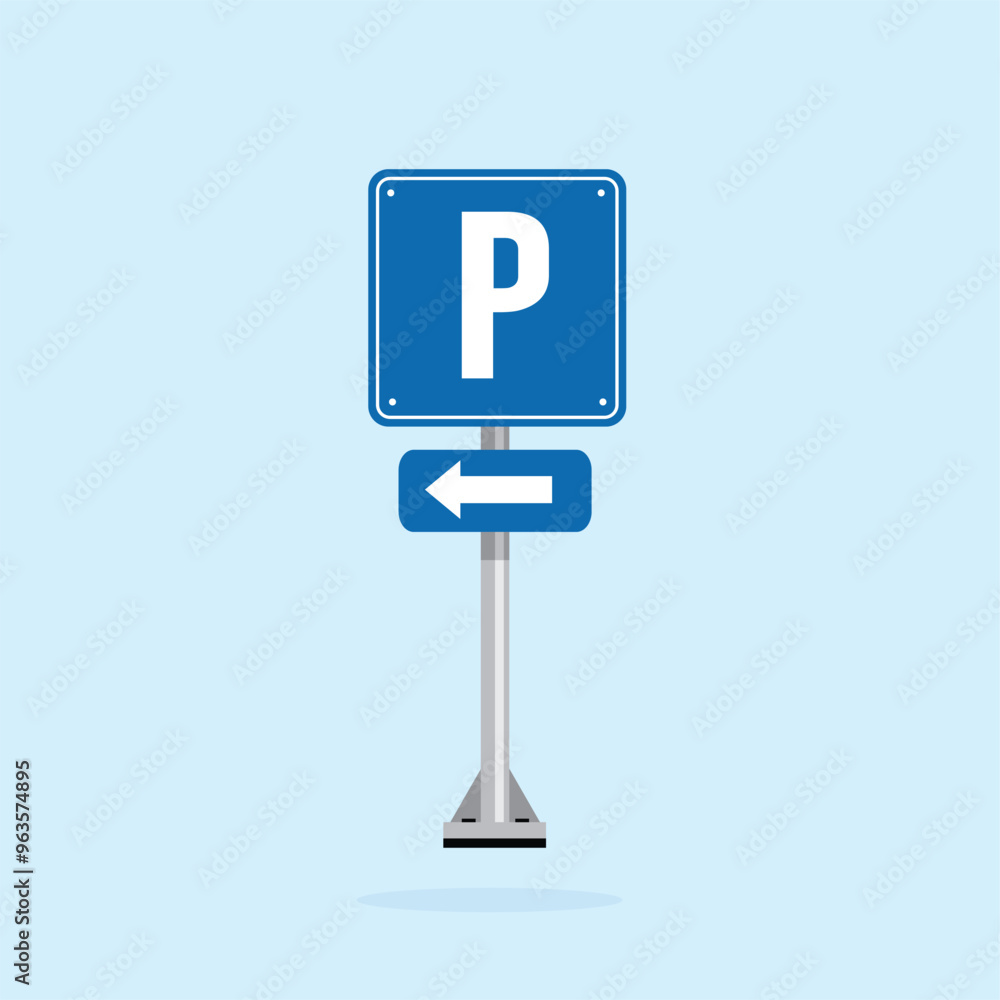 road sign icon, parking lot over there. suitable for poster use and web icon road sign icon, parking lot over there. suitable for poster use and web icon
