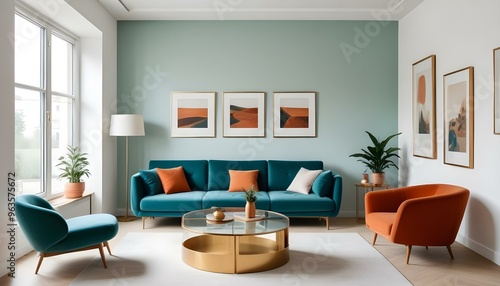 Photo interior modern design room 3d illustration