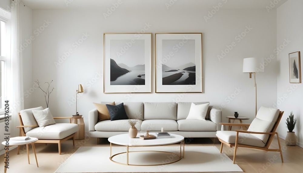 Photo interior modern design room 3d illustration Photo interior modern design room 3d illustration