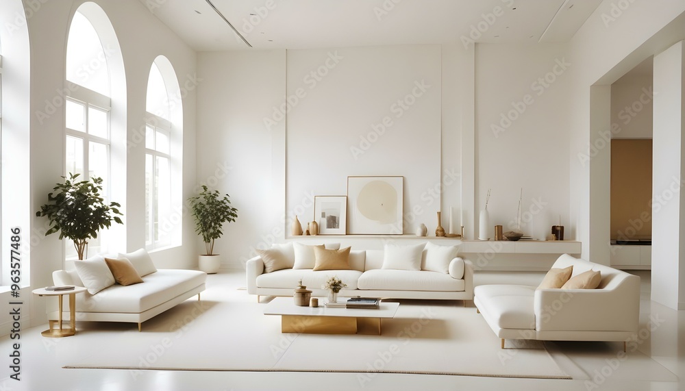 Fototapeta premium Photo interior modern design room 3d illustration