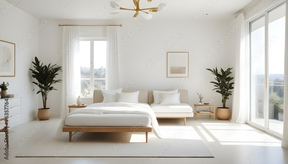 Fototapeta premium Photo interior modern design room 3d illustration