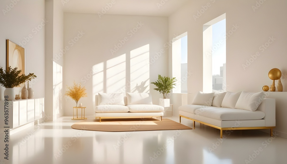 Photo interior modern design room 3d illustration Photo interior modern design room 3d illustration