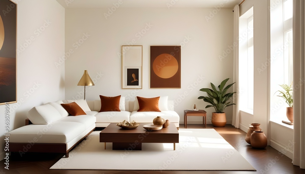 Photo interior modern design room 3d illustration Photo interior modern design room 3d illustration