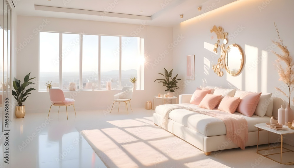 Photo interior modern design room 3d illustration Photo interior modern design room 3d illustration