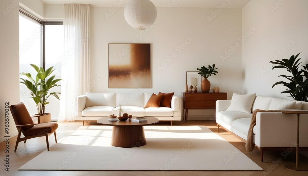 Fototapeta premium Photo interior modern design room 3d illustration