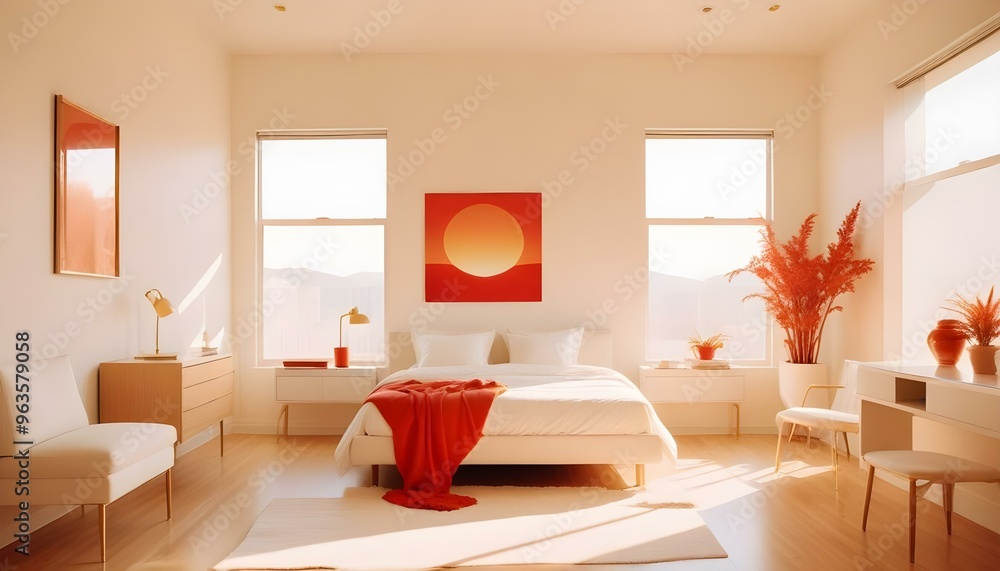 Photo interior modern design room 3d illustration Photo interior modern design room 3d illustration