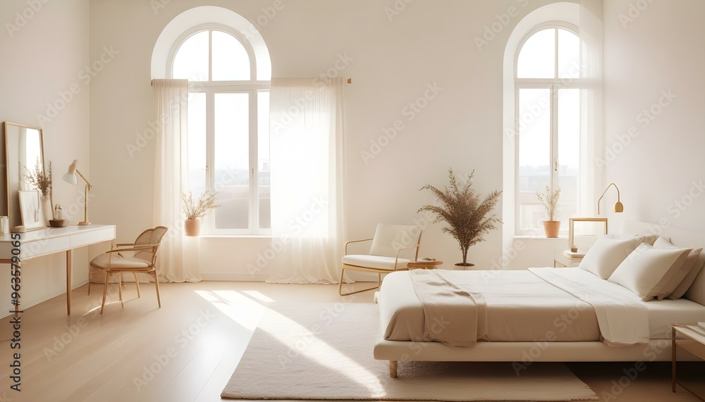 Fototapeta premium Photo interior modern design room 3d illustration