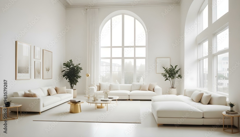 Fototapeta premium Photo interior modern design room 3d illustration