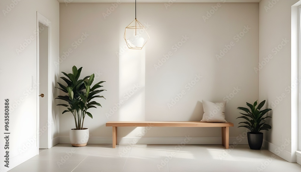 Fototapeta premium Photo interior modern design room 3d illustration