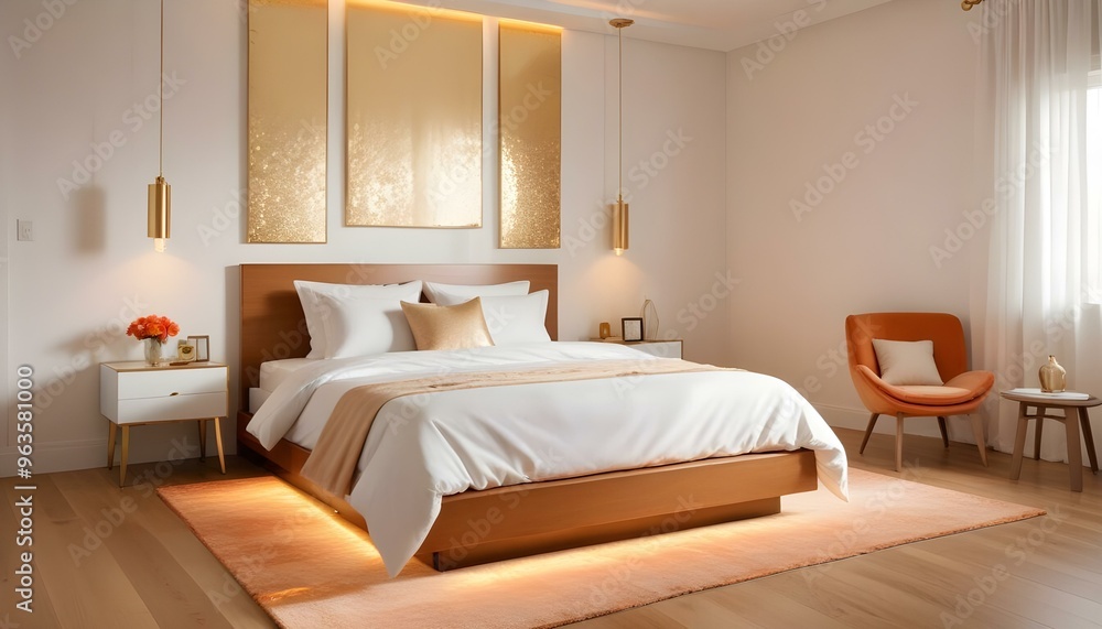 Photo interior modern design room 3d illustration Photo interior modern design room 3d illustration