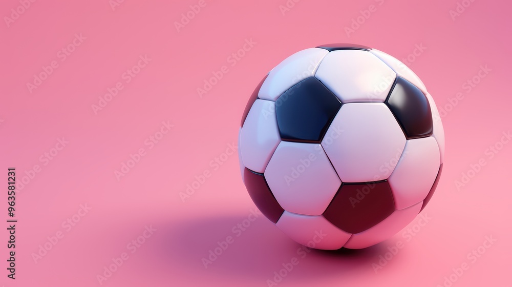 A vibrant soccer ball resting on a pink background, symbolizing fun and sportmanship. Perfect for sports-themed projects. A vibrant soccer ball resting on a pink background, symbolizing fun and sportmanship. Perfect for sports-themed projects.