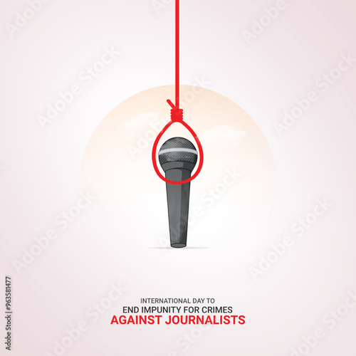 International Day to End Impunity for Crimes against Journalists. Creative Vector illustration for World Press Freedom Day concept.