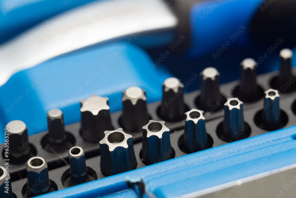 Fototapeta premium Socket wrench toolbox isolated on white background 