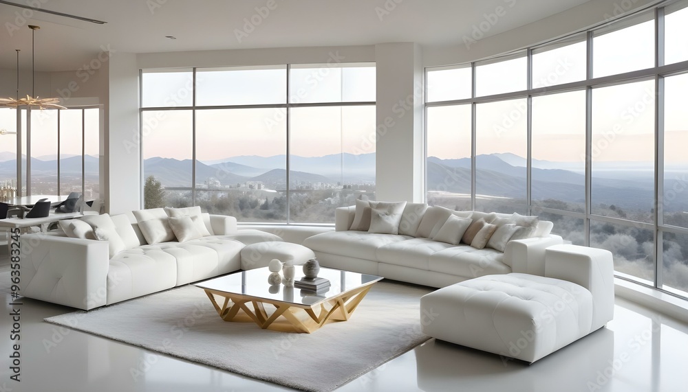 Fototapeta premium Photo interior modern design room 3d illustration