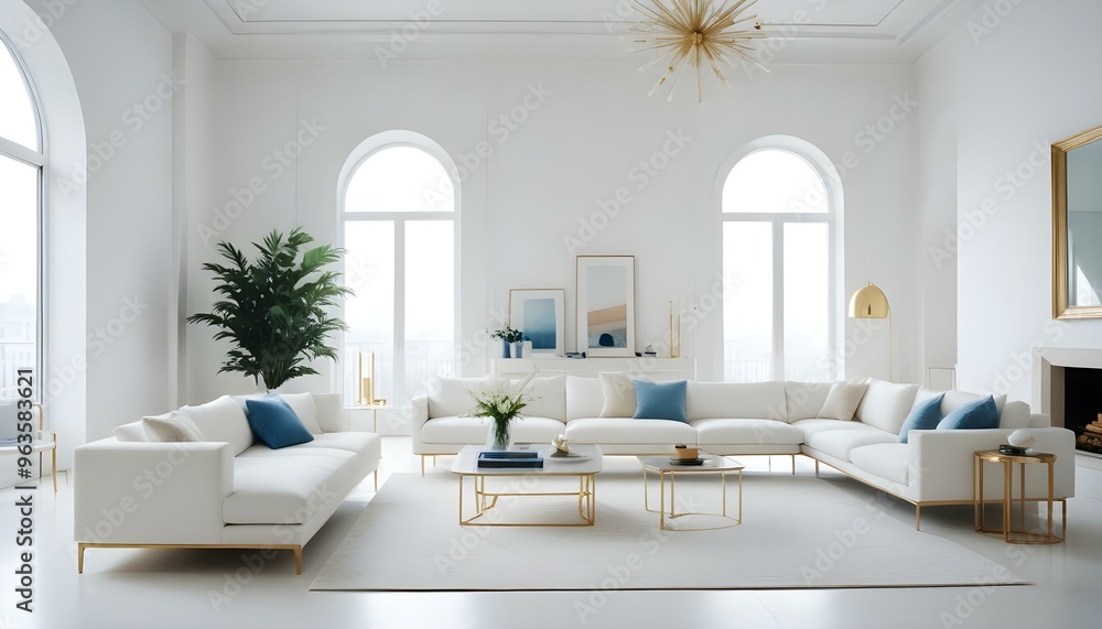 Photo interior modern design room 3d illustration Photo interior modern design room 3d illustration