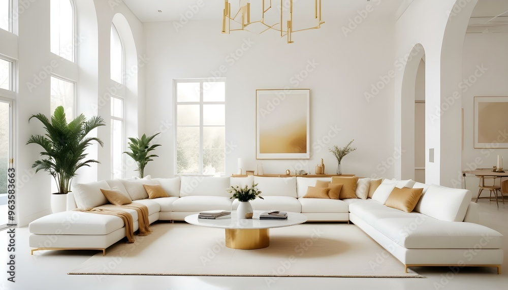 Photo interior modern design room 3d illustration Photo interior modern design room 3d illustration