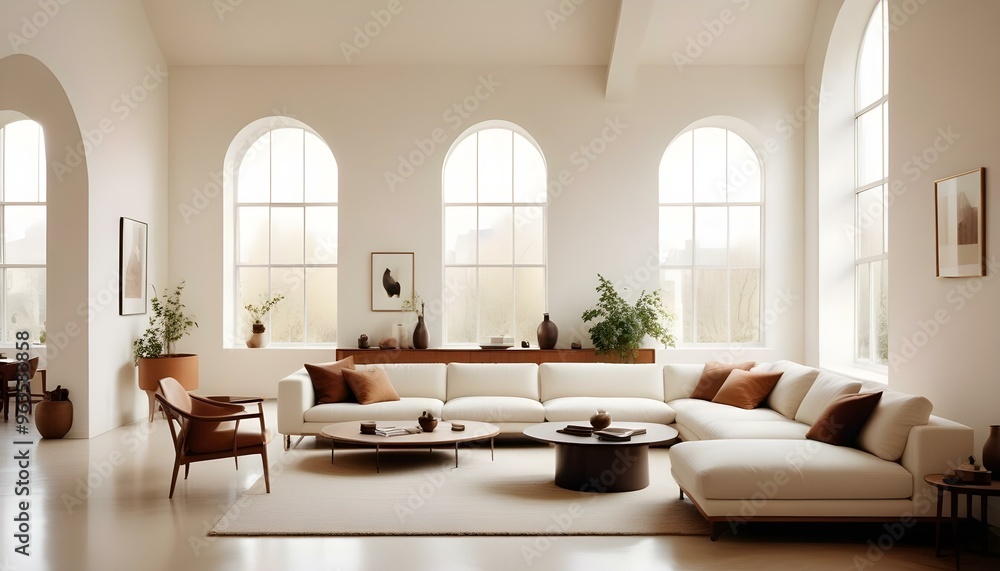 Fototapeta premium Photo interior modern design room 3d illustration