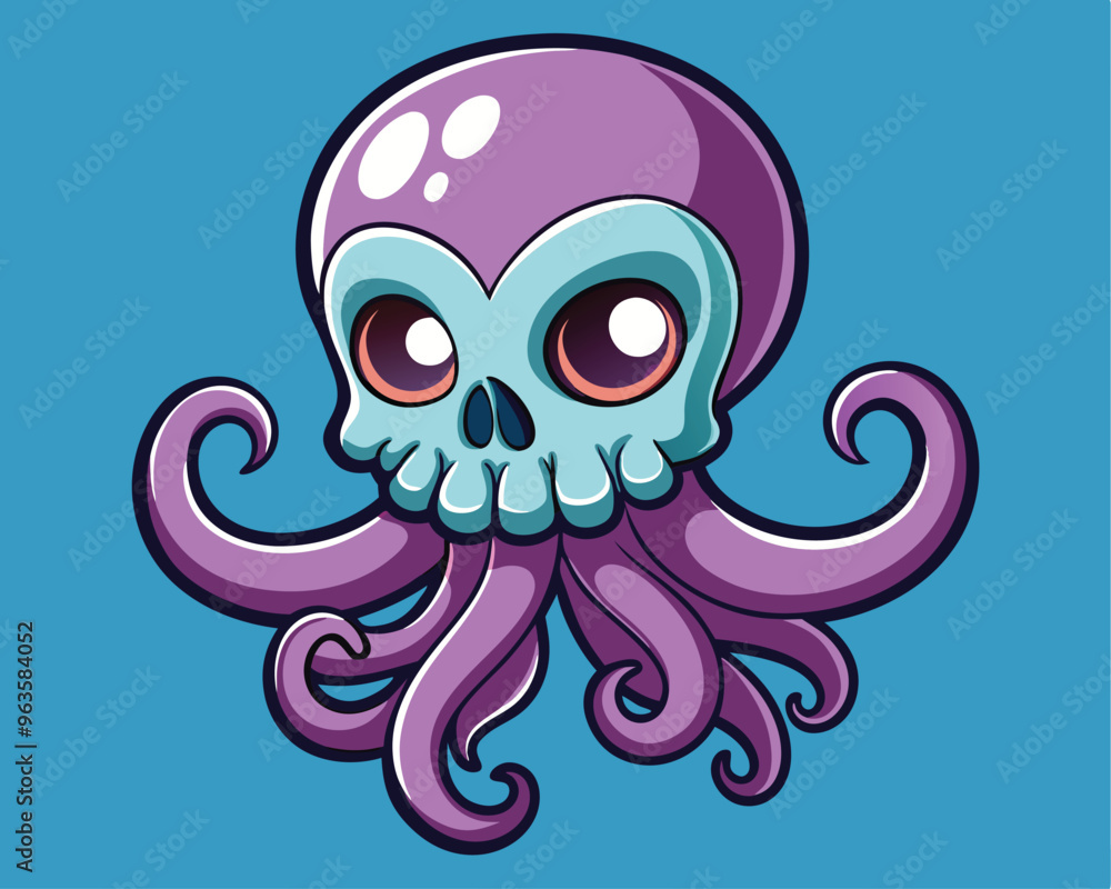 Skull octopus vector illustration Skull octopus vector illustration
