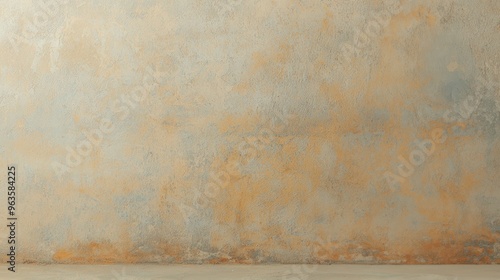 Wallpaper Mural Rustic wall with a mix of warm orange and neutral shades, showcasing a textured and aged surface for a vintage look. Torontodigital.ca