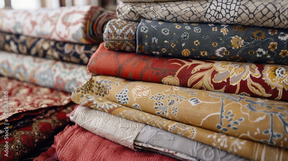 Assortment of fabric swatches for upholstery. Assortment of fabric swatches for upholstery.